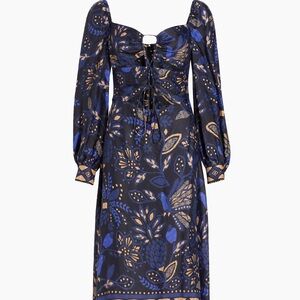 Farm Rio Macaw Forest Cutout Midi-Dress